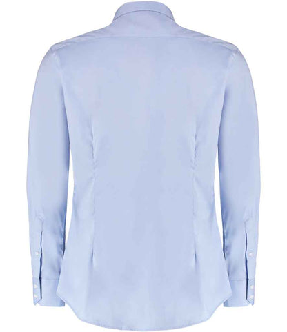 Kustom Kit Slim Fit Stretch Long Sleeve Oxford Shirt (K182)