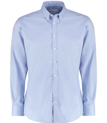 Kustom Kit Slim Fit Stretch Long Sleeve Oxford Shirt (K182)