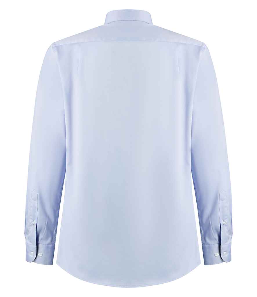 Kustom Kit Premium Long Sleeve Contrast Tailored Oxford Shirt (K190)