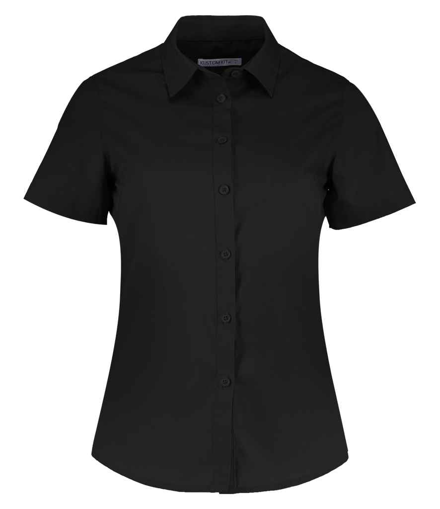 Kustom Kit Ladies Short Sleeve Tailored Poplin Shirt (K241)