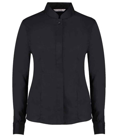 Kustom Kit Ladies Long Sleeve Tailored Mandarin Collar Shirt (K261)