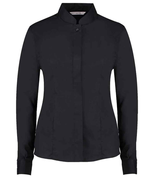 Kustom Kit Ladies Long Sleeve Tailored Mandarin Collar Shirt (K261)