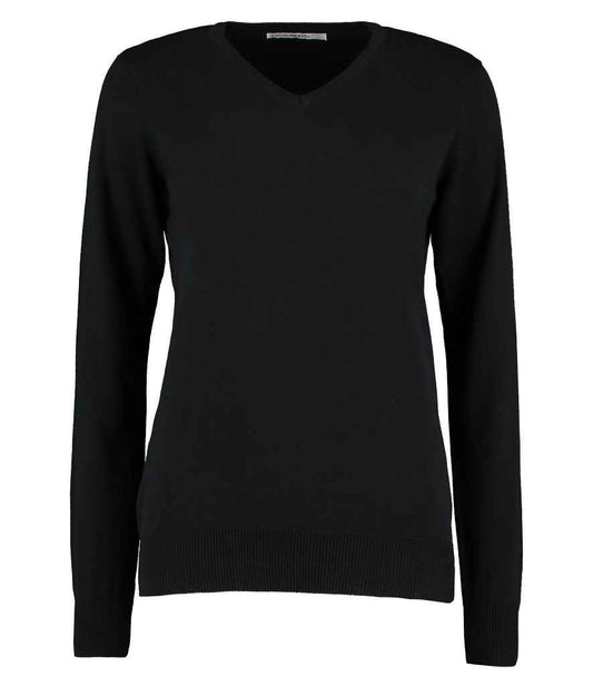 Kustom Kit Ladies Arundel Cotton Acrylic V Neck Sweater (K353)