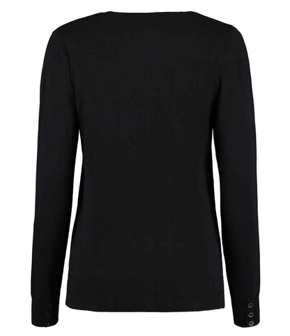 Kustom Kit Ladies Arundel Cotton Acrylic V Neck Cardigan (K354)