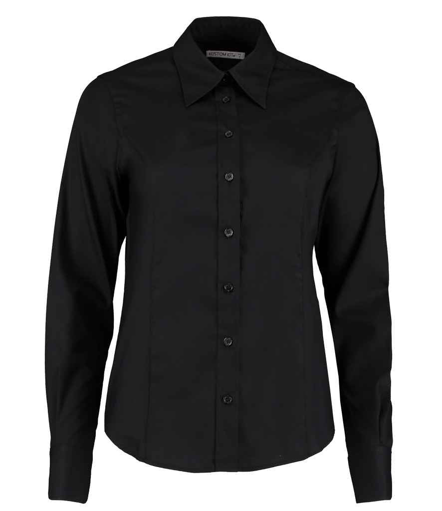 Kustom Kit Ladies Premium Long Sleeve Tailored Oxford Shirt (K702)