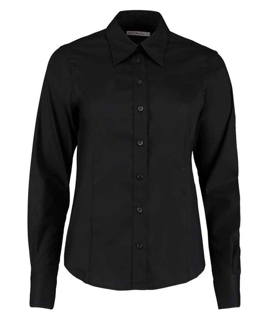 Kustom Kit Ladies Premium Long Sleeve Tailored Oxford Shirt (K702)