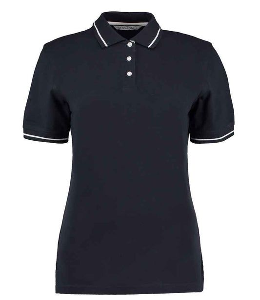 Kustom Kit Ladies St Mellion Tipped Cotton Piqué Polo Shirt (K706)