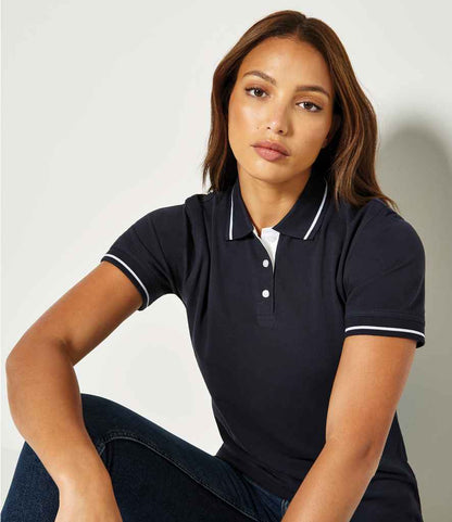 Kustom Kit Ladies St Mellion Tipped Cotton Piqué Polo Shirt (K706)