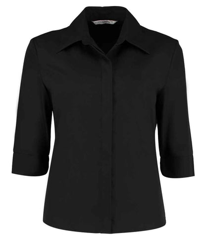 Kustom Kit Ladies 3/4 Sleeve Tailored Continental Shirt (K715)