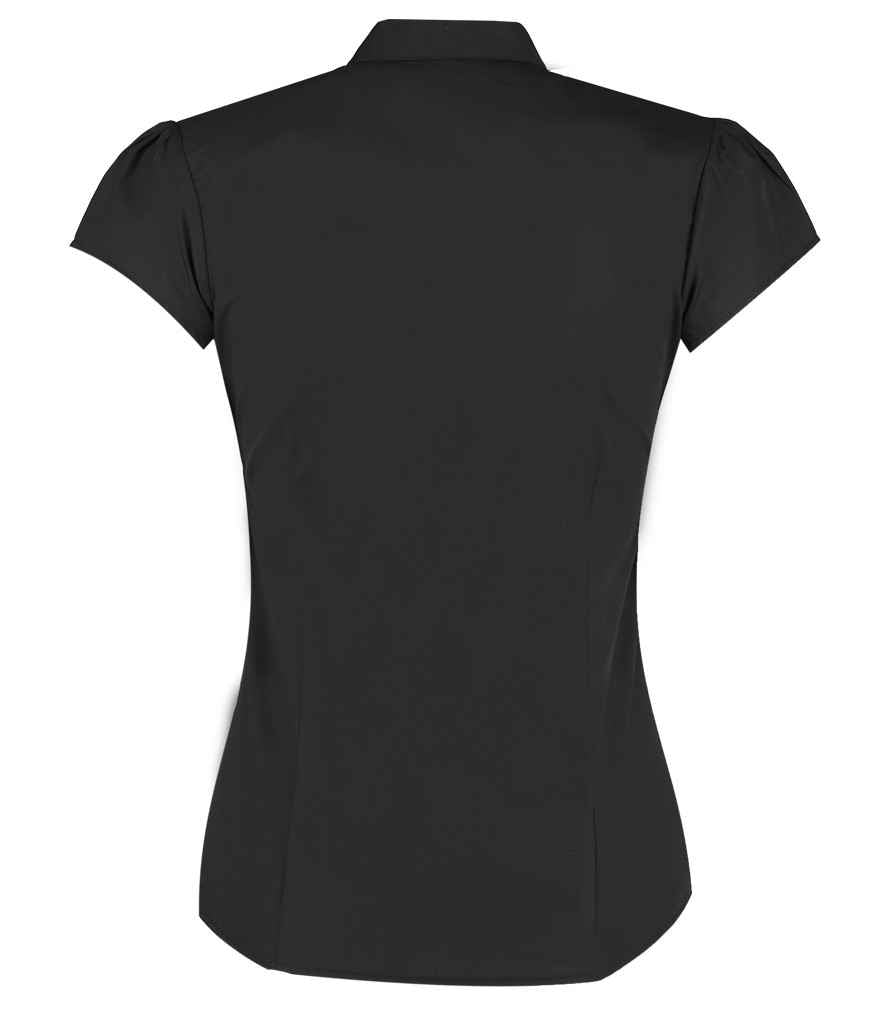 Kustom Kit Ladies Cap Sleeve V Neck Tailored Continental Blouse (K727)