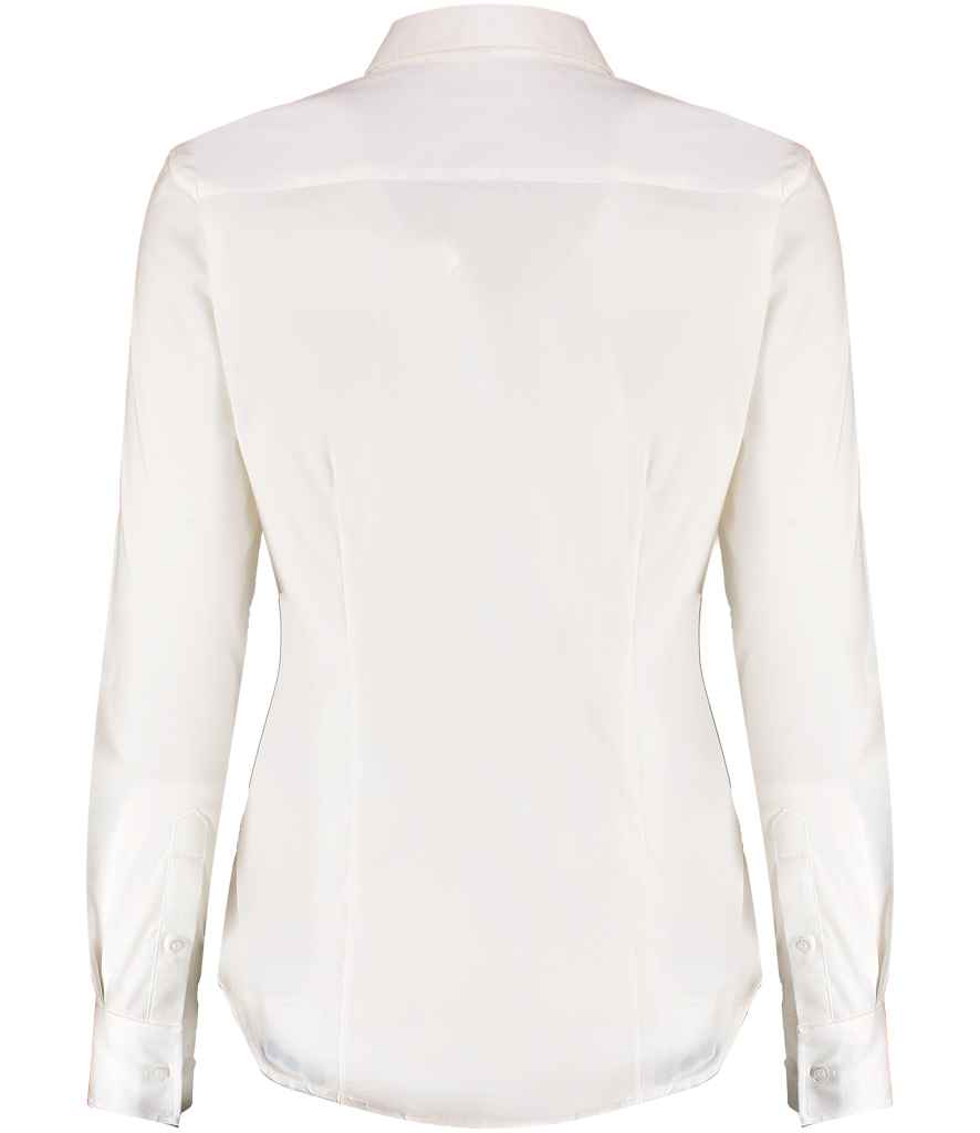 Kustom Kit Ladies Long Sleeve Tailored Stretch Oxford Shirt (K782)