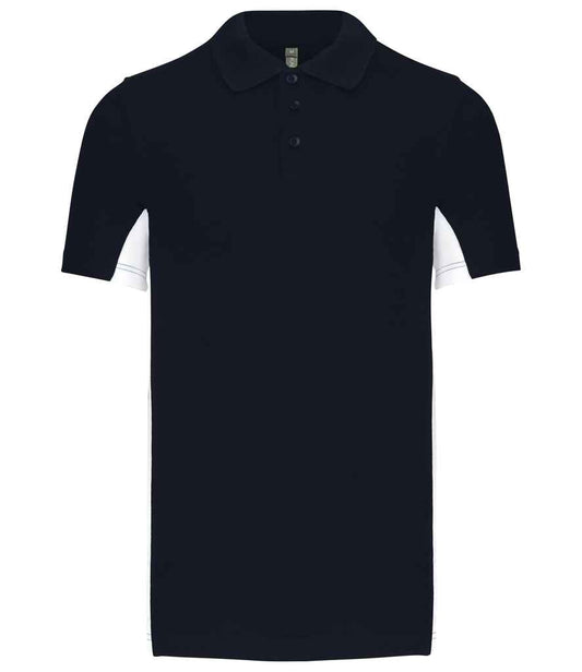 Kariban Flag Poly/Cotton Piqué Polo Shirt - Navy/White (KB232)