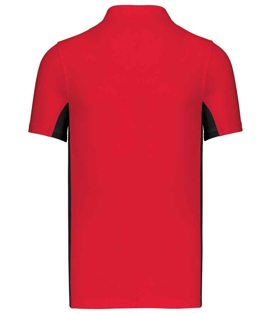 Kariban Flag Poly/Cotton Piqué Polo Shirt - Red/Black (KB232)