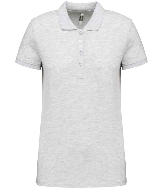 Kariban Ladies Short Sleeve Piqué Polo Shirt - Ash Heather (KB255)