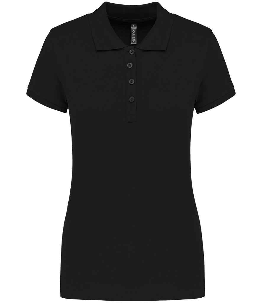Kariban Ladies Short Sleeve Piqué Polo Shirt - Black (KB255)