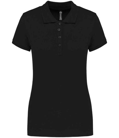 Kariban Ladies Short Sleeve Piqué Polo Shirt - Black (KB255)