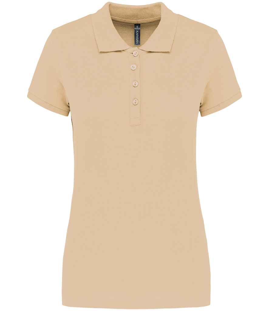 Kariban Ladies Short Sleeve Piqué Polo Shirt - Light Sand (KB255)