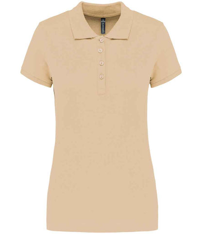 Kariban Ladies Short Sleeve Piqué Polo Shirt - Light Sand (KB255)