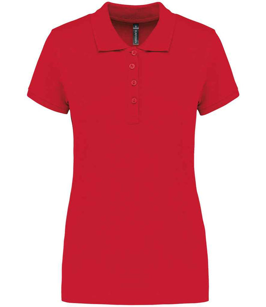 Kariban Ladies Short Sleeve Piqué Polo Shirt - Red (KB255)