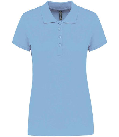 Kariban Ladies Short Sleeve Piqué Polo Shirt - Sky Blue (KB255)