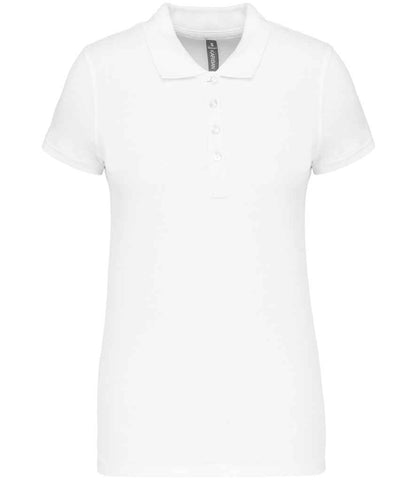 Kariban Ladies Short Sleeve Piqué Polo Shirt - White (KB255)