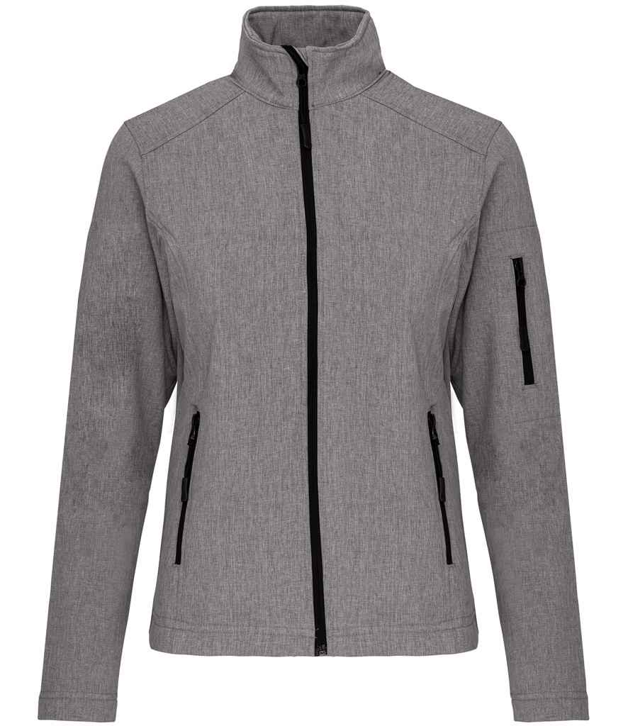 Kariban Ladies Soft Shell Jacket - Marl Grey (KB400)