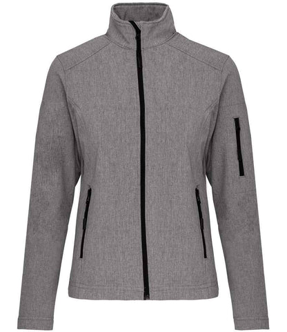Kariban Ladies Soft Shell Jacket - Marl Grey (KB400)