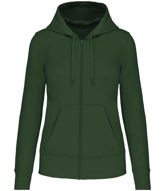 Kariban Ladies Eco Friendly Full Zip Hoodie - Forest Green (KB4031)