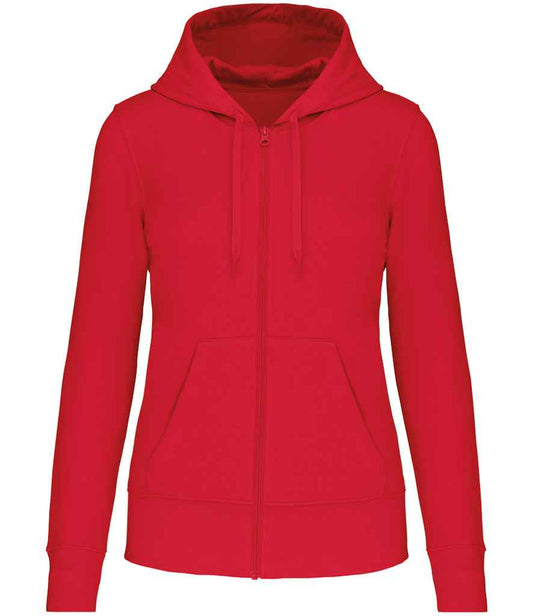 Kariban Ladies Eco Friendly Full Zip Hoodie - Red (KB4031)
