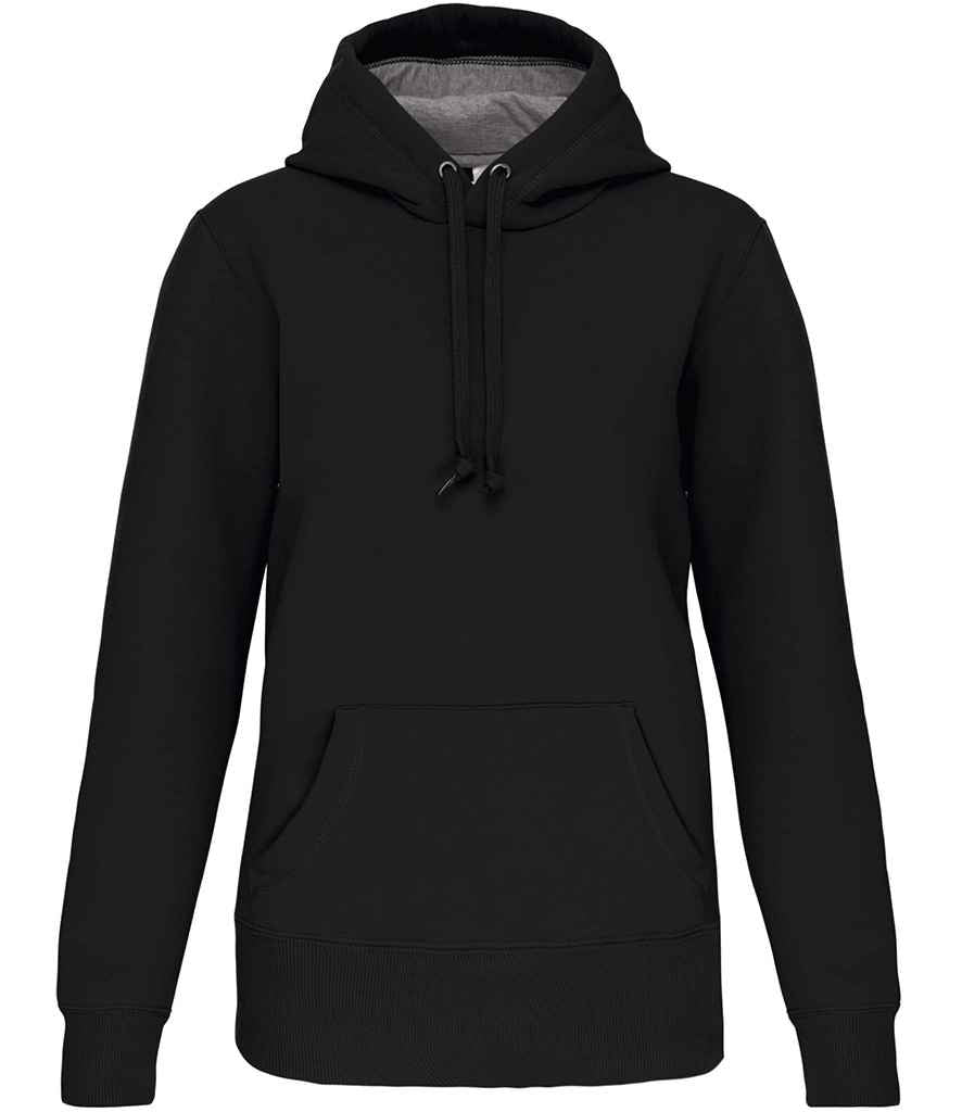 Kariban Heavy Contrast Hoodie - Black (KB443)
