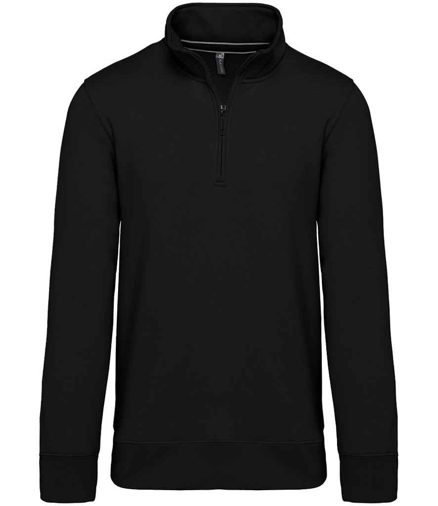 Kariban Zip Neck Sweatshirt - Black (KB487)