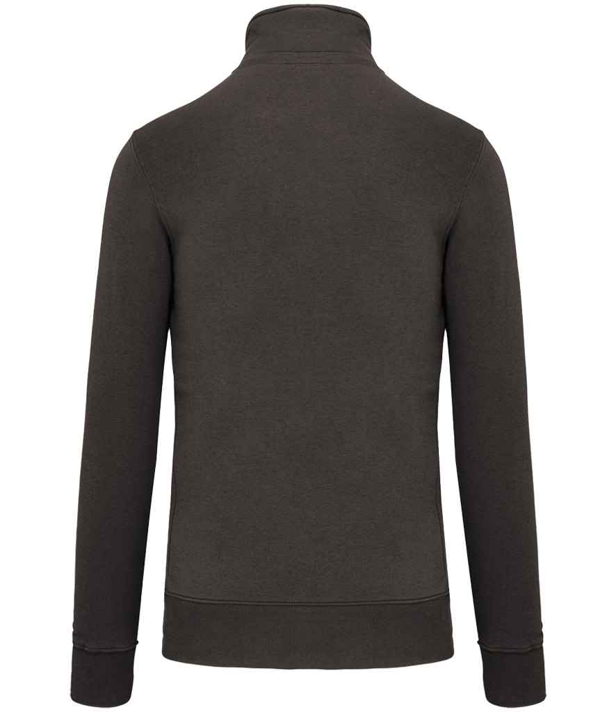Kariban Zip Neck Sweatshirt - Dark Grey (KB487)