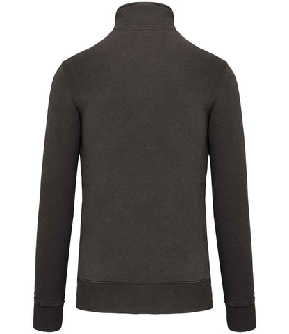 Kariban Zip Neck Sweatshirt - Dark Grey (KB487)