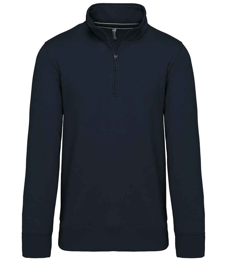 Kariban Zip Neck Sweatshirt - Navy (KB487)