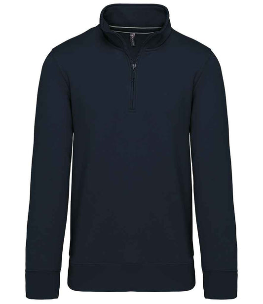 Kariban Zip Neck Sweatshirt - Navy (KB487)