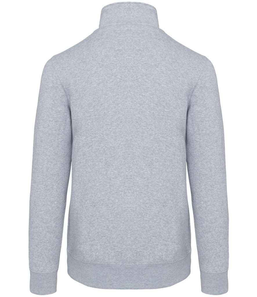 Kariban Zip Neck Sweatshirt - Oxford Grey (KB487)