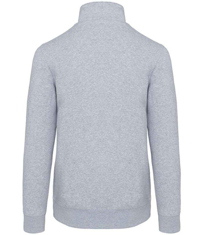 Kariban Zip Neck Sweatshirt - Oxford Grey (KB487)