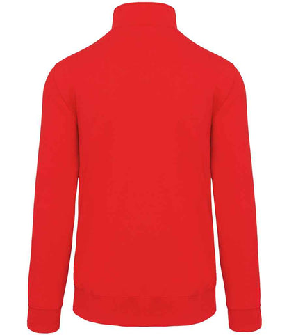 Kariban Zip Neck Sweatshirt - Red (KB487)