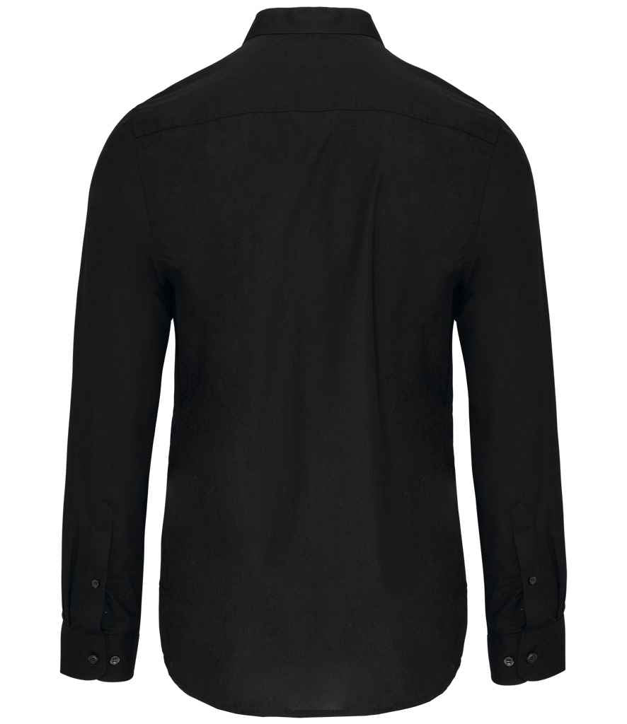 Kariban Long Sleeve Mandarin Collar Shirt - Black (KB515)