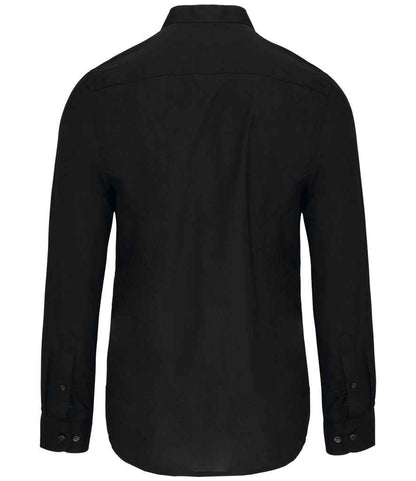 Kariban Long Sleeve Mandarin Collar Shirt - Black (KB515)