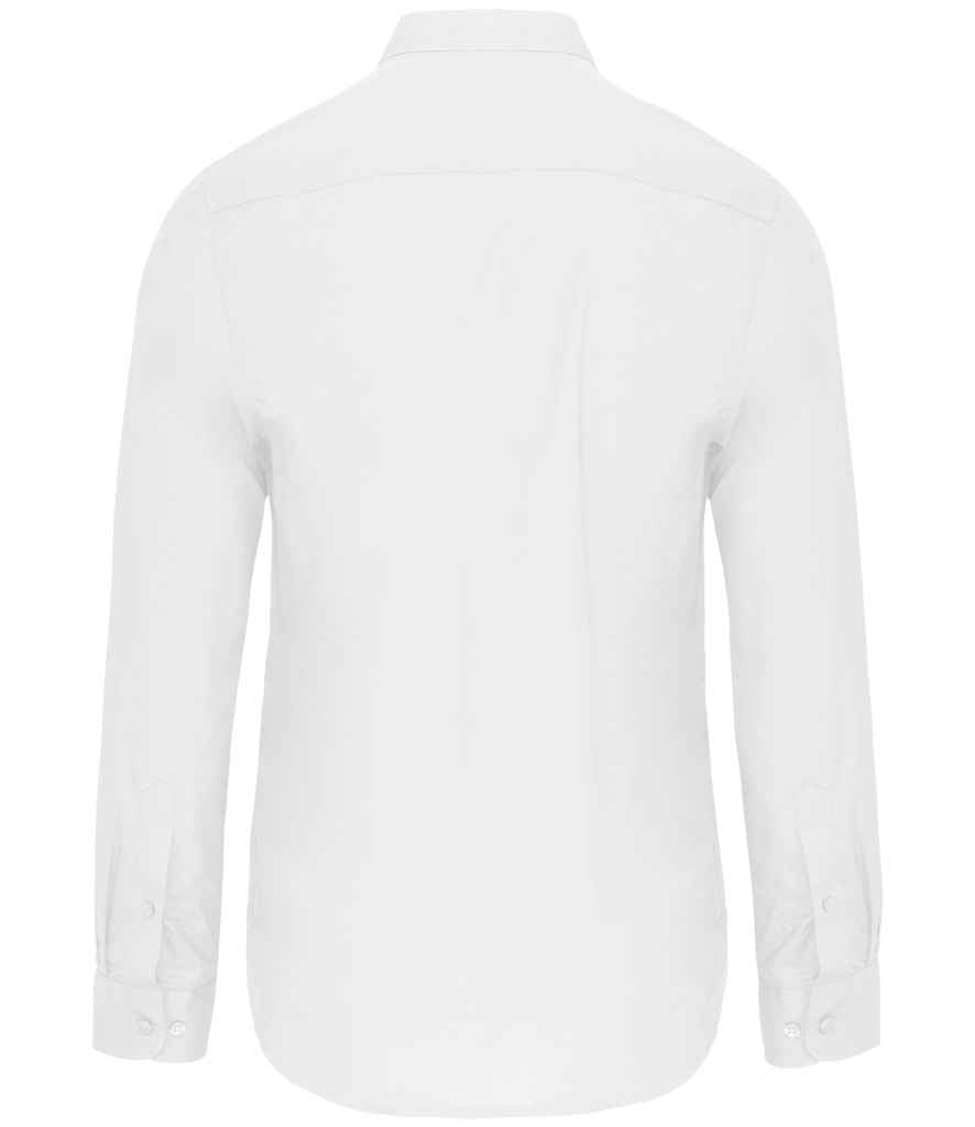 Kariban Long Sleeve Mandarin Collar Shirt - White (KB515)