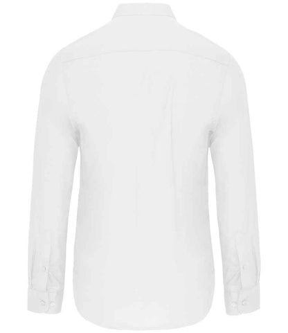 Kariban Long Sleeve Mandarin Collar Shirt - White (KB515)