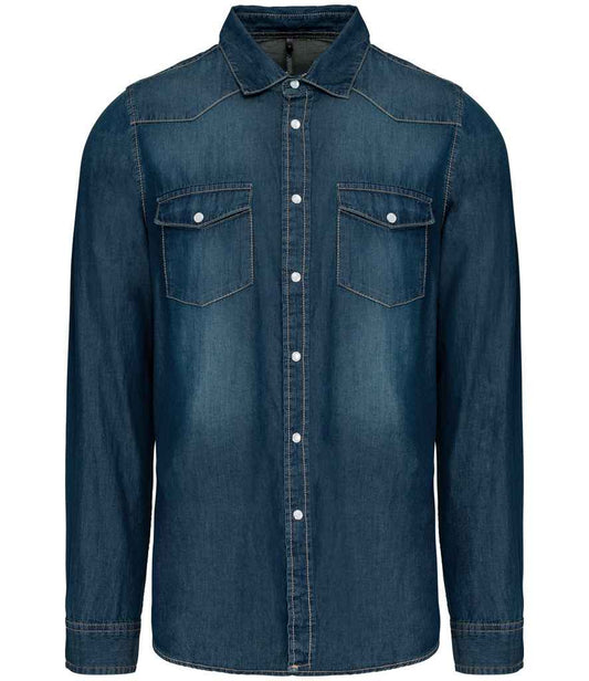 Kariban Long Sleeve Denim Shirt - Blue Jean (KB519)