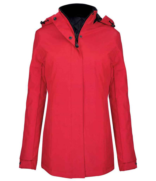 Kariban Ladies Parka Jacket - Red (KB6108)