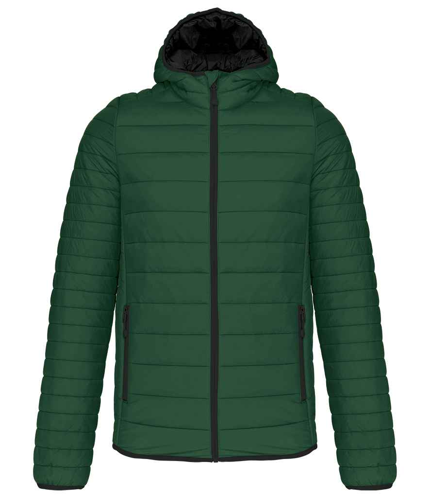 Kariban Lightweight Hooded Padded Jacket - Forest Green (KB6110)