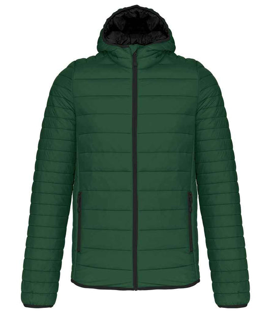 Kariban Lightweight Hooded Padded Jacket - Forest Green (KB6110)