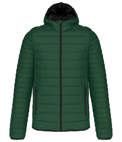 Kariban Lightweight Hooded Padded Jacket - Forest Green (KB6110)