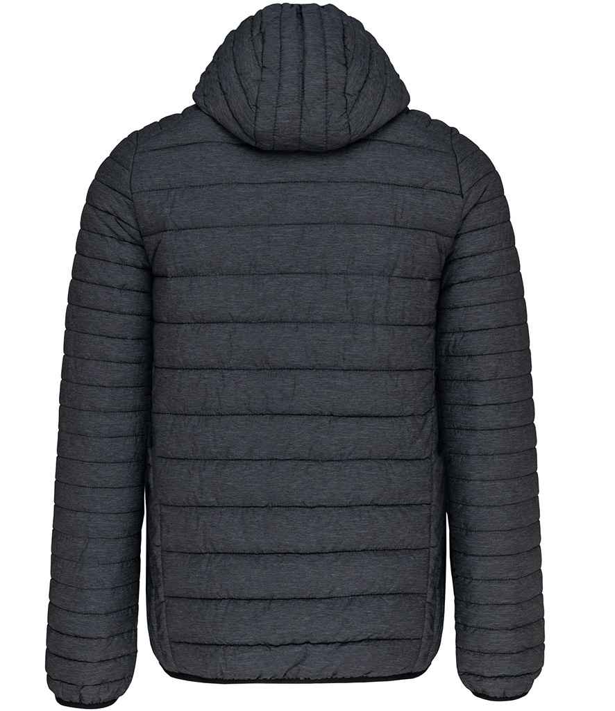Kariban Lightweight Hooded Padded Jacket - Marl Dark Grey (KB6110)
