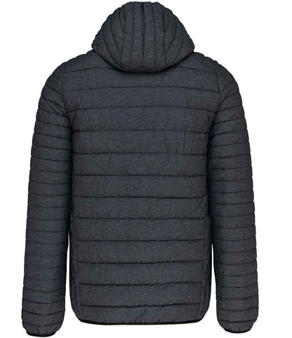 Kariban Lightweight Hooded Padded Jacket - Marl Dark Grey (KB6110)