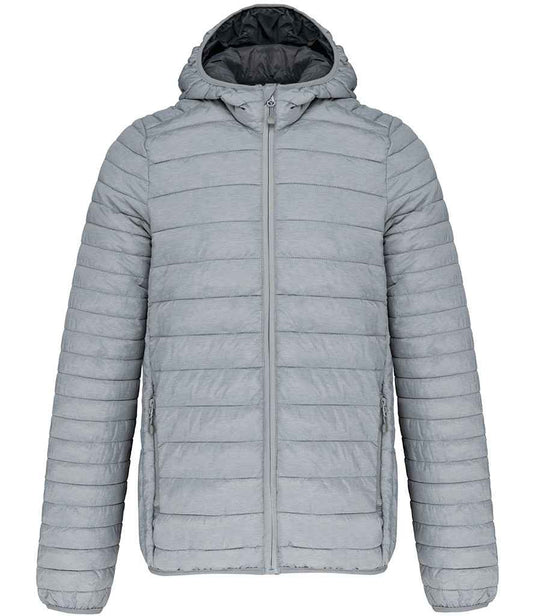 Kariban Lightweight Hooded Padded Jacket - Marl Silver (KB6110)